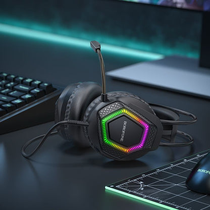 BOROFONE BO105 Thunder Gaming Headphones with Mic - Black