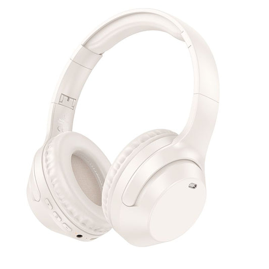 BOROFONE BO26 Delightful Wireless Headphones - Milky White