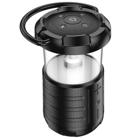 BOROFONE BP19 Travel outdoor BT speaker with camping light - magic black night