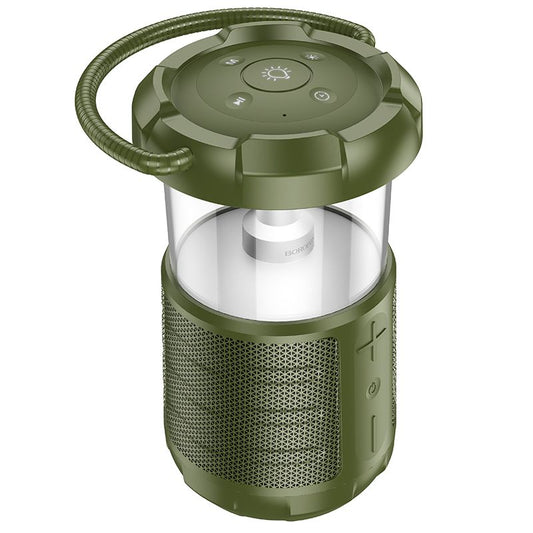 BOROFONE BP19 Travel outdoor BT speaker with camping light - olive green