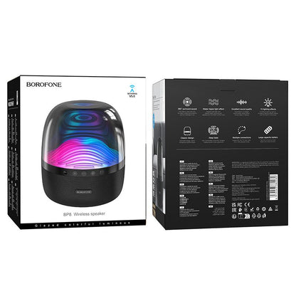 BOROFONE BP8 Glazed colorful luminous BT speaker - black