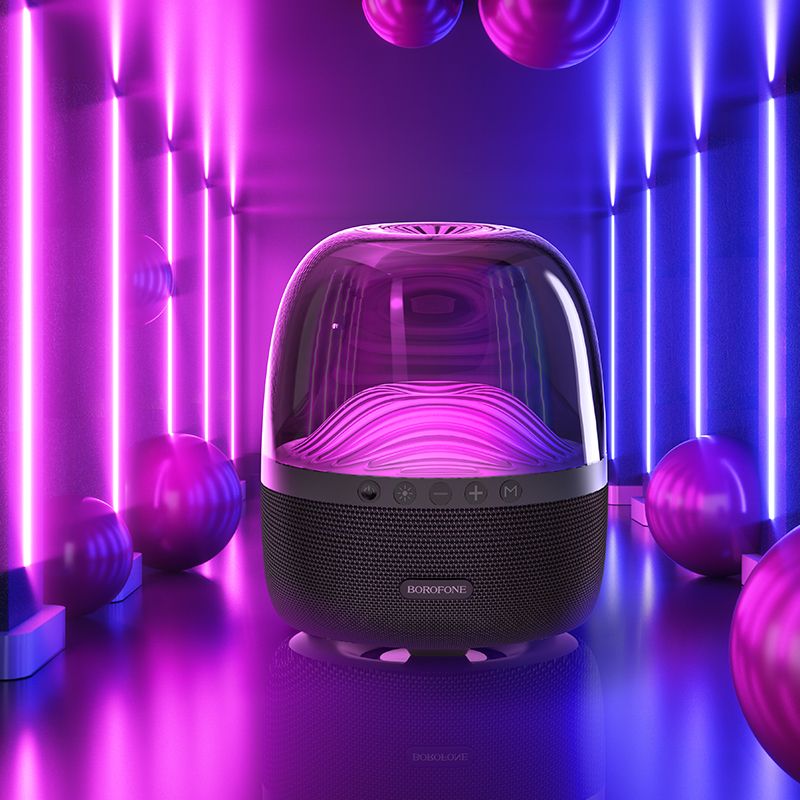BOROFONE BP8 Glazed colorful luminous BT speaker - black