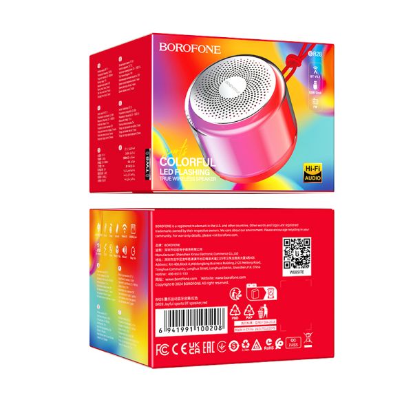 BOROFONE BR28 Joyful sports BT speaker - red