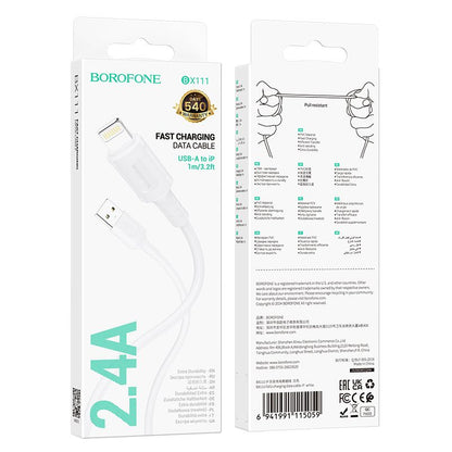BOROFONE BX111 Feliz charging data cable iP(packaged) - white