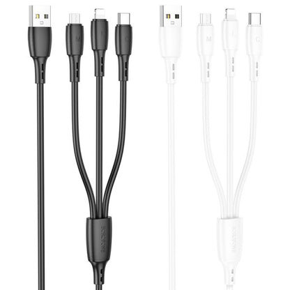 BOROFONE BX71 3-in-1 charging cable(iP+Micro+Type-C) - black