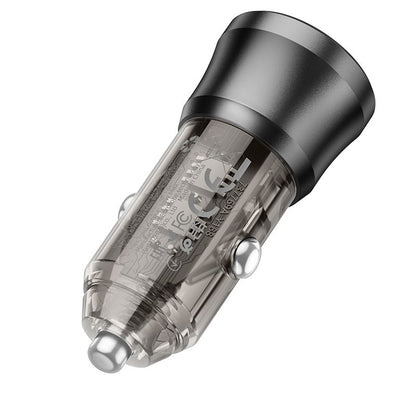 BOROFONE BZ25 Journey PD38W(1C1A) car charger - transparent black
