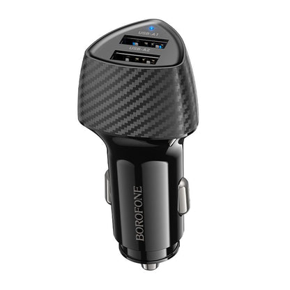 BOROFONE BZ31A Solid dual-port car charger - black