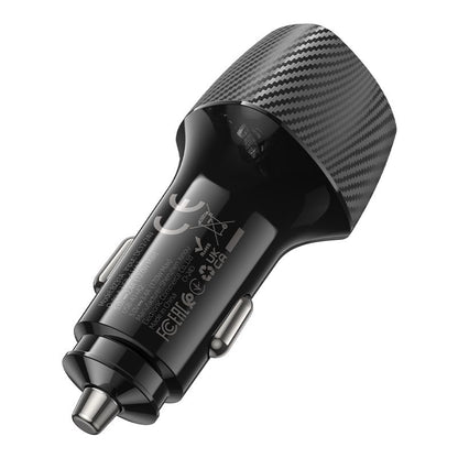 BOROFONE BZ31A Solid dual-port car charger - black