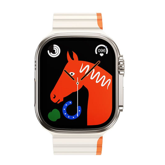 Apple Watch 38 / 40 / 41 / 42mm hoco. AS102 Liquid silicone magnetic watchband - starlight with orange