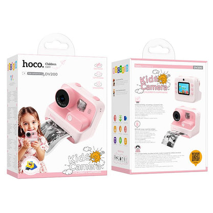 hoco. DV200 Dual lens children printing camera - pink