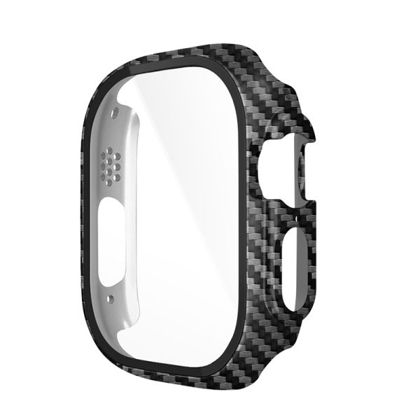 Apple Watch 49mm hoco iWatch Ultra WS6 Shadow series film Integrated protective case - carbon fiber pattern