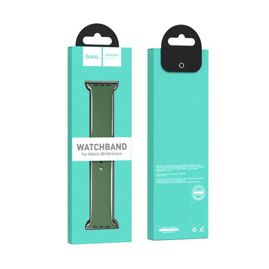 Apple Watch 38 / 40 / 41 / 42mm hoco. iWatch WA01 Flexible series classic sports silicone strap - alfalfa