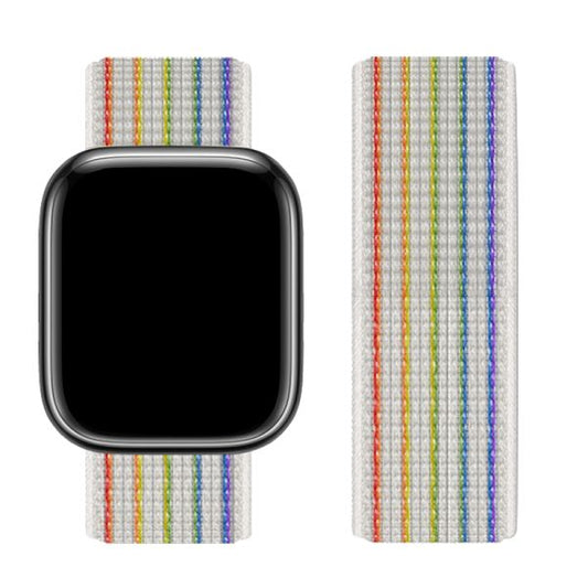 Apple Watch 44 / 45 / 46 / 49mm hoco. iWatch WA02 Original series loop-type nylon strap - reflective rainbow edition