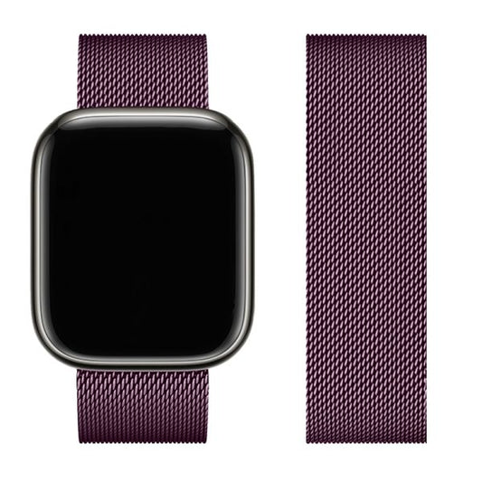 Apple Watch 44 / 45 / 46 / 49mm hoco. iWatch WA03 Simple beauty series milanese steel strap - blackcurrant