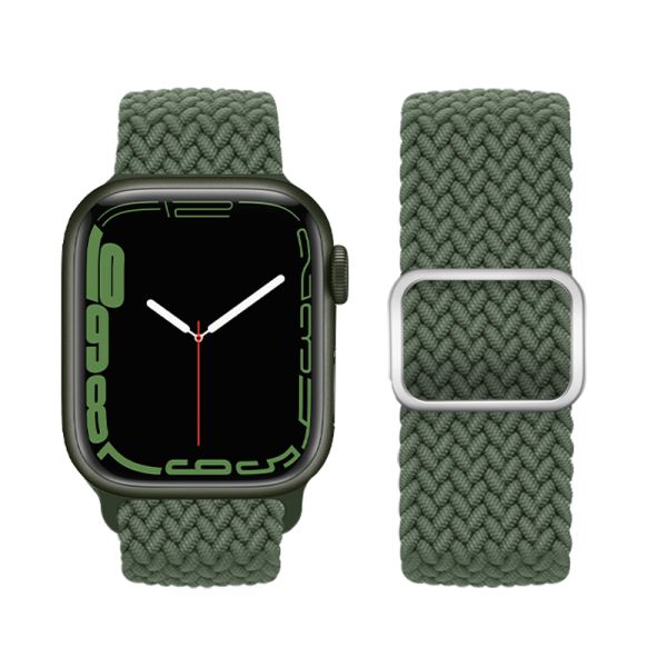 Apple Watch 44 / 45 / 46 / 49mm hoco. iWatch WA05 Jane Eyre series sliding buckle ultra-thin nylon strap - dark olive green