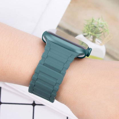 Apple Watch 38 / 40 / 41 / 42mm hoco. iWatch WA06 Flexible series military pattern magnetic silicone strap - green shirt gray