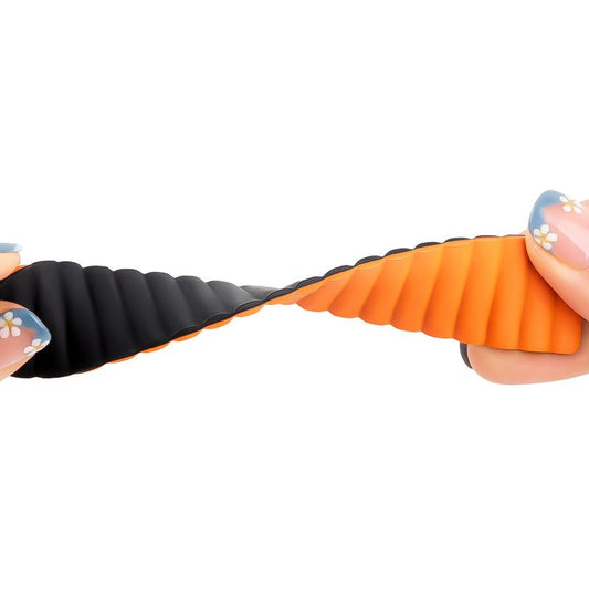 Apple Watch 44 / 45 / 46 / 49mm hoco. iWatch WA07 Flexible series magnetic silicone chain strap - gray orange