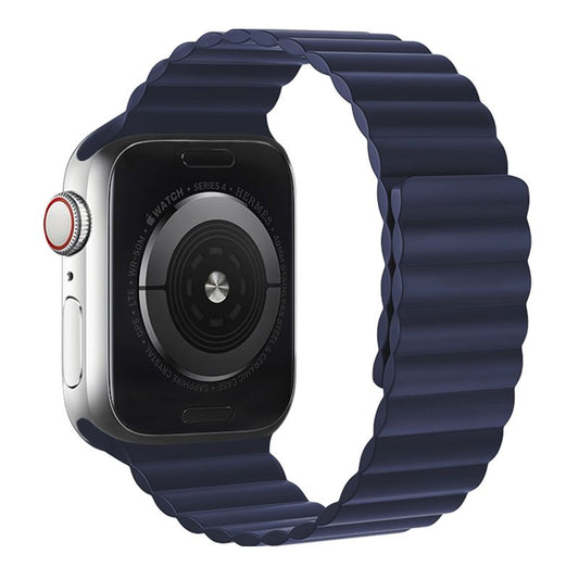 Apple Watch 38 / 40 / 41 / 42mm hoco. iWatch WA07 Flexible series magnetic silicone chain strap - midnight blue