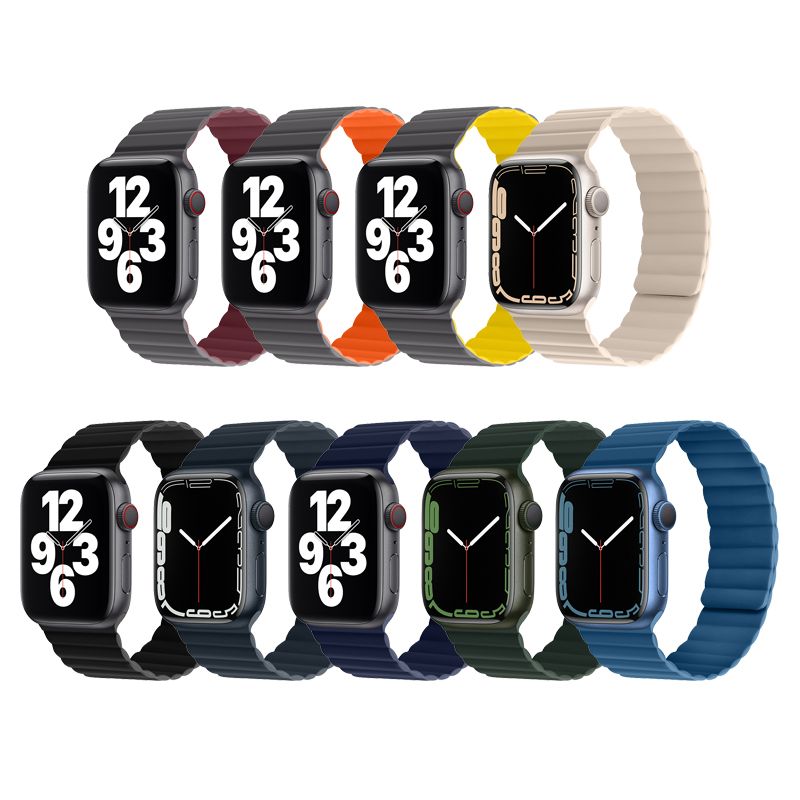 Apple Watch 44 / 45 / 46 / 49mm hoco. iWatch WA07 Flexible series magnetic silicone chain strap - star color