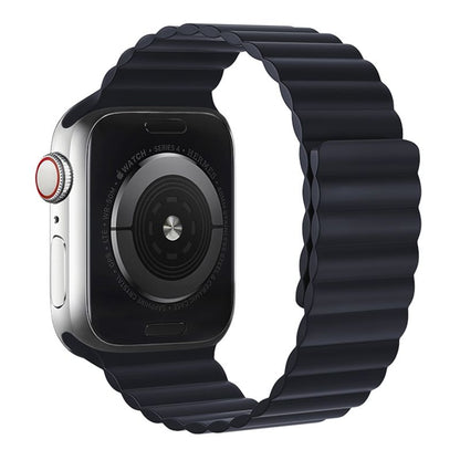 Apple Watch 38 / 40 / 41 / 42mm hoco. iWatch WA07 Flexible series magnetic silicone chain strap - dark blue