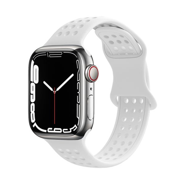 Apple Watch 44 / 45 / 46 / 49mm hoco. iWatch WA08 Flexible series honeycomb silicone strap - white