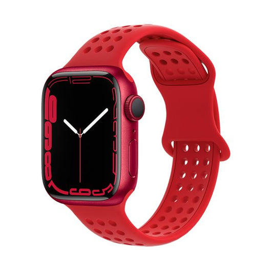 Apple Watch 38 / 40 / 41 / 42mm hoco. iWatch WA08 Flexible series honeycomb silicone strap - big red