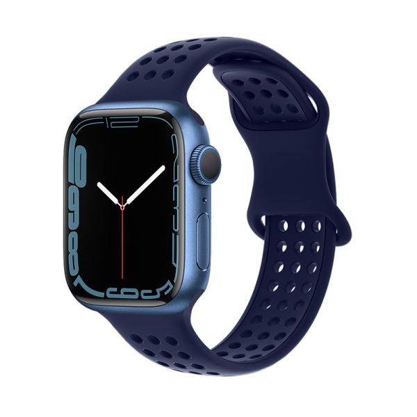 Apple Watch 38 / 40 / 41 / 42mm hoco. iWatch WA08 Flexible series honeycomb silicone strap - evening blue