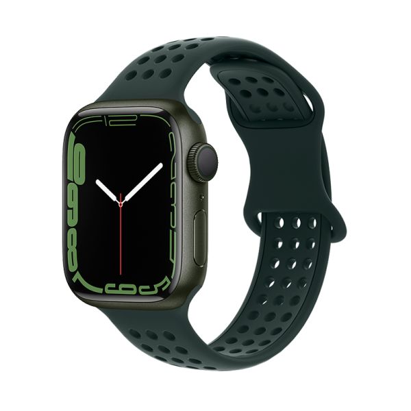 Apple Watch 44 / 45 / 46 / 49mm hoco. iWatch WA08 Flexible series honeycomb silicone strap - olive green