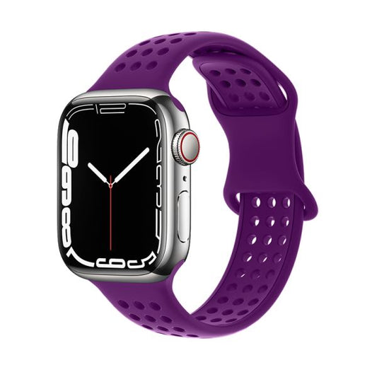 Apple Watch 44 / 45 / 46 / 49mm hoco. iWatch WA08 Flexible series honeycomb silicone strap - dark purple