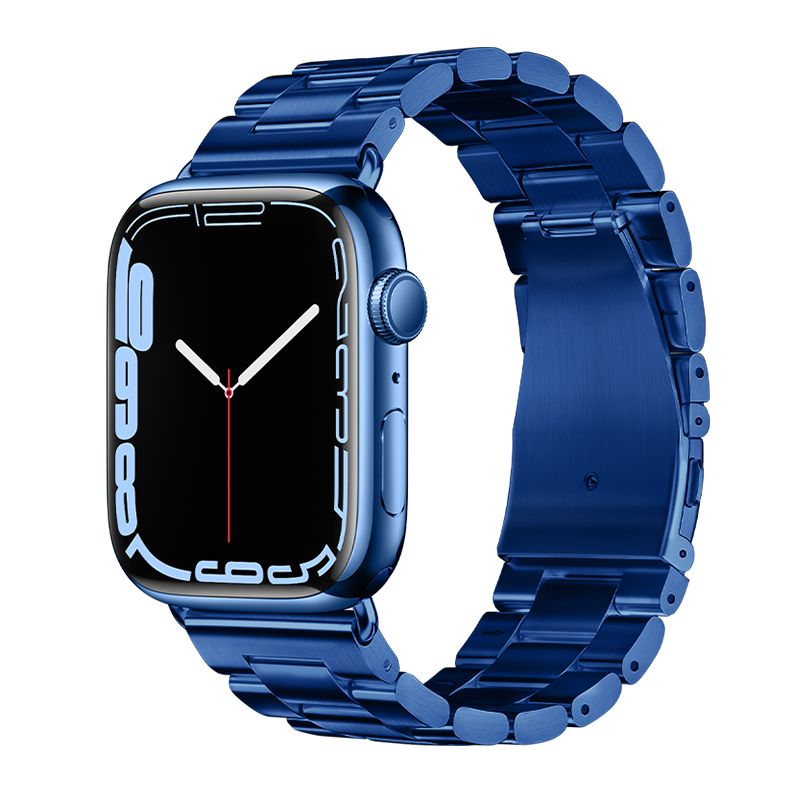 Apple Watch 38 / 40 / 41 / 42mm hoco. iWatch WA10 Grand series three-bead steel strap - blue