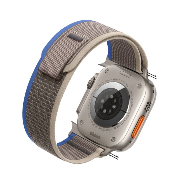 Apple Watch 38 / 40 / 41 / 42mm hoco. iWatch WA14 Original series nylon strap - blue with gray