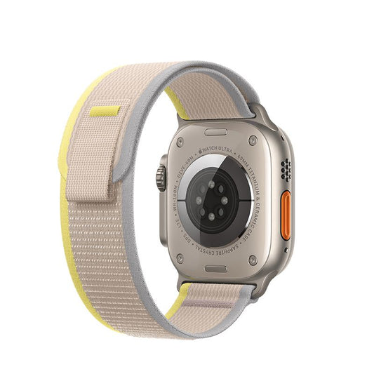 Apple Watch 44 / 45 / 46 / 49mm hoco. iWatch WA14 Original series nylon strap - yellow with white