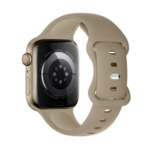 Apple Watch 44 / 45 / 46 / 49mm hoco. iWatch WA15 Flexible series 8-character buckle solid color silicone strap - stone color