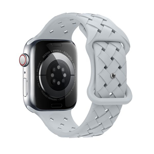 Apple Watch 38 / 40 / 41 / 42mm hoco. iWatch WA16 Flexible series bamboo pattern solid color silicone strap - gray
