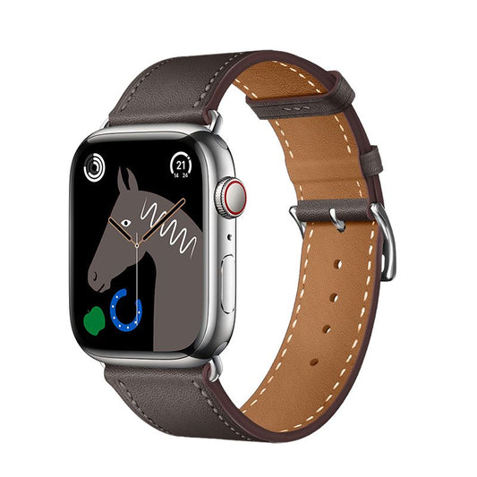 Apple Watch 38 / 40 / 41 / 42mm hoco. iWatch WA17 Genuine leather strap - dark gray