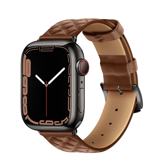 Apple Watch 44 / 45 / 46 / 49mm hoco. iWatch WA18 Elegant series leather strap - brown