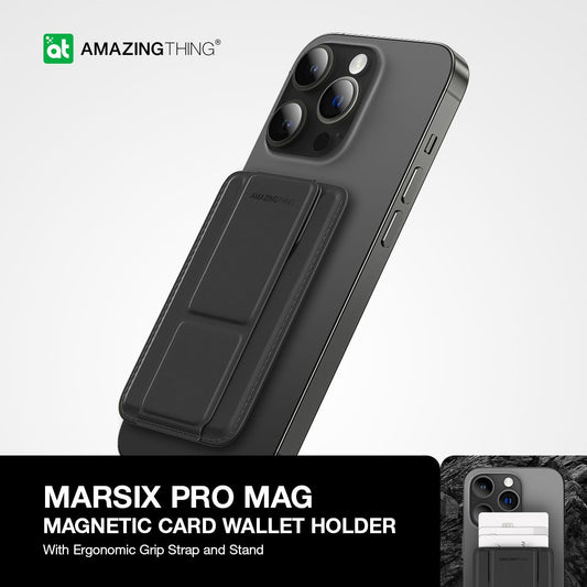AMAZINGTHING Marsix Pro Mag Wallet (MagSafe Compatible) - Black