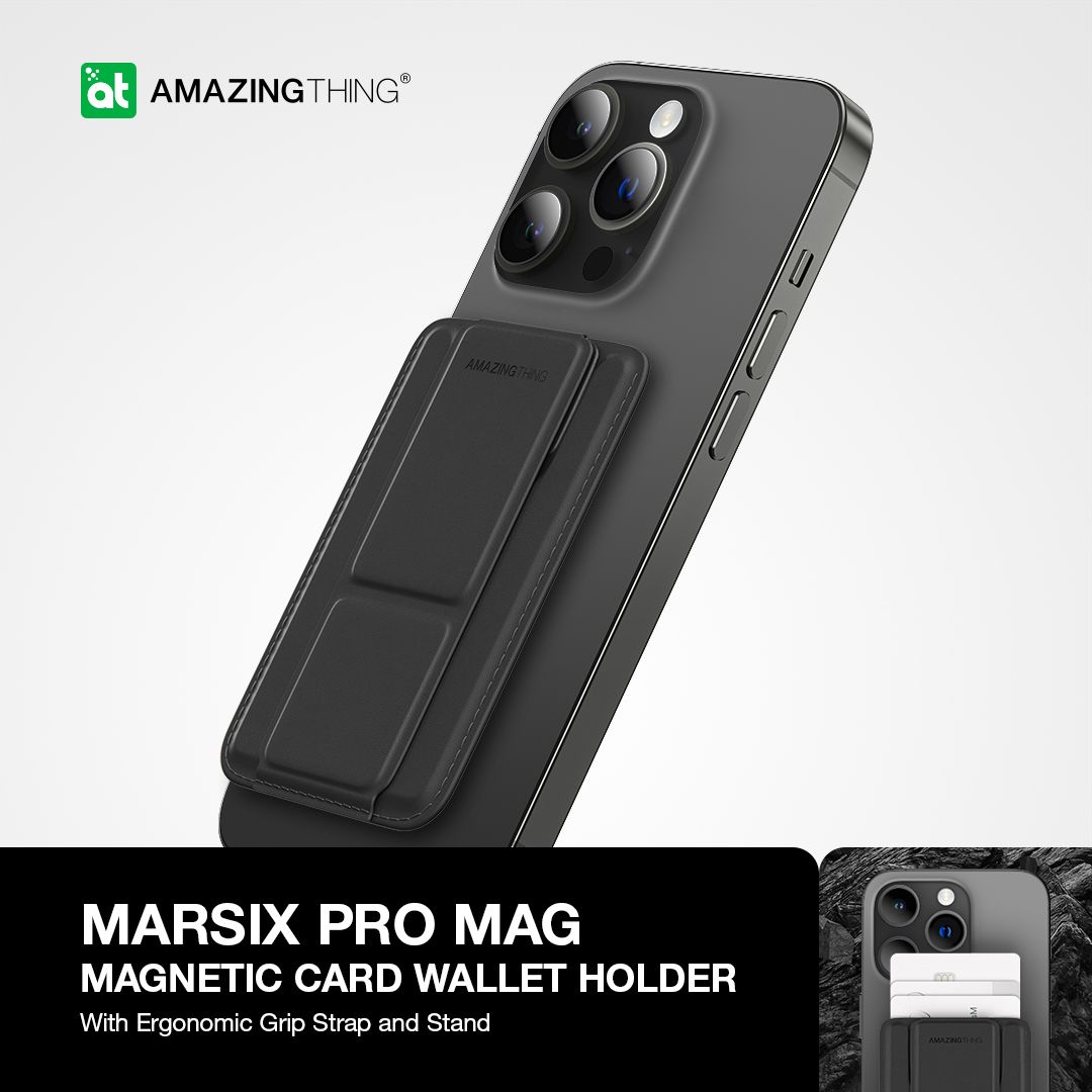 AMAZINGTHING Marsix Pro Mag Wallet (MagSafe Compatible) - Dark Grey
