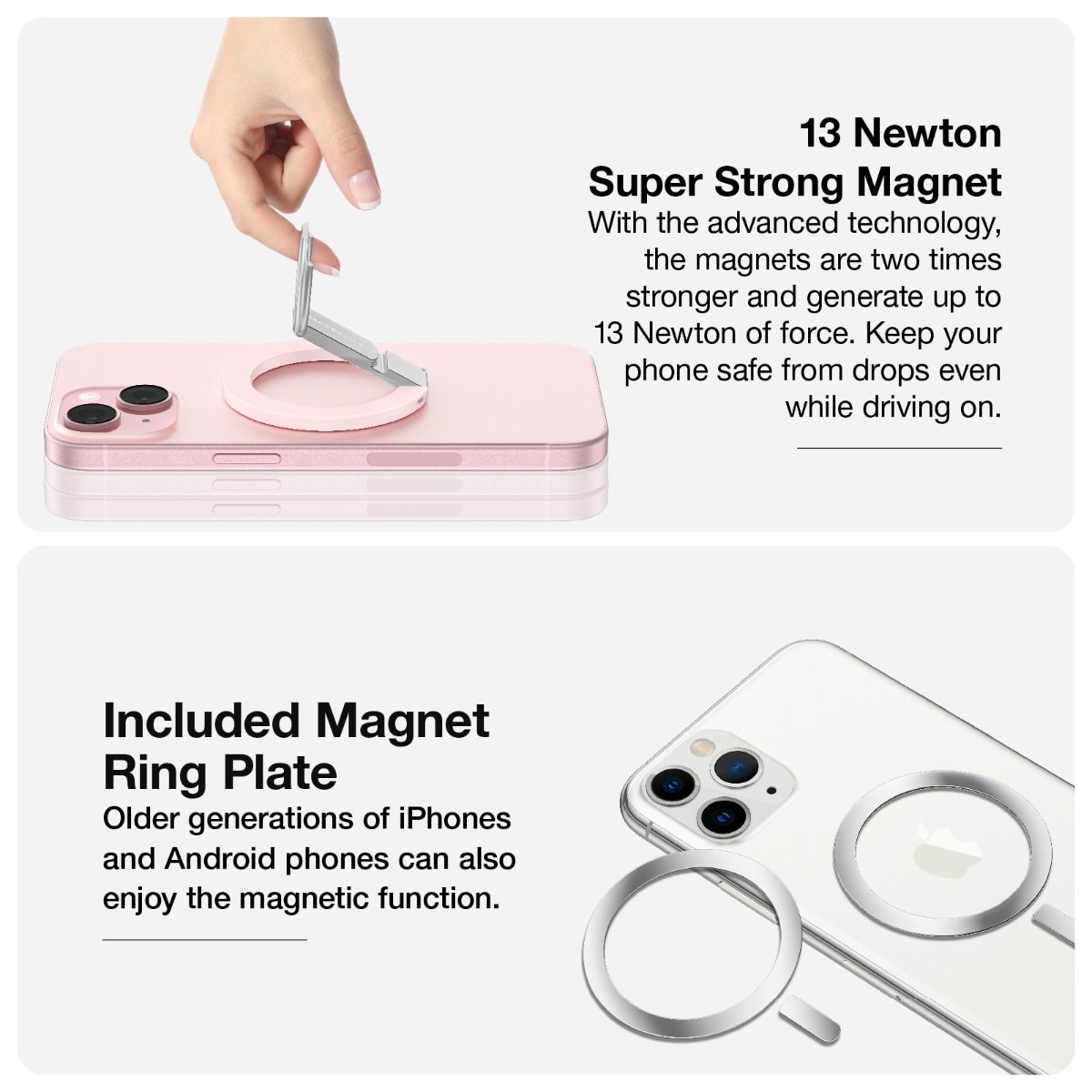 AMAZINGTHING Titan Phone Grip (MagSafe Compatible) - Titan Gray