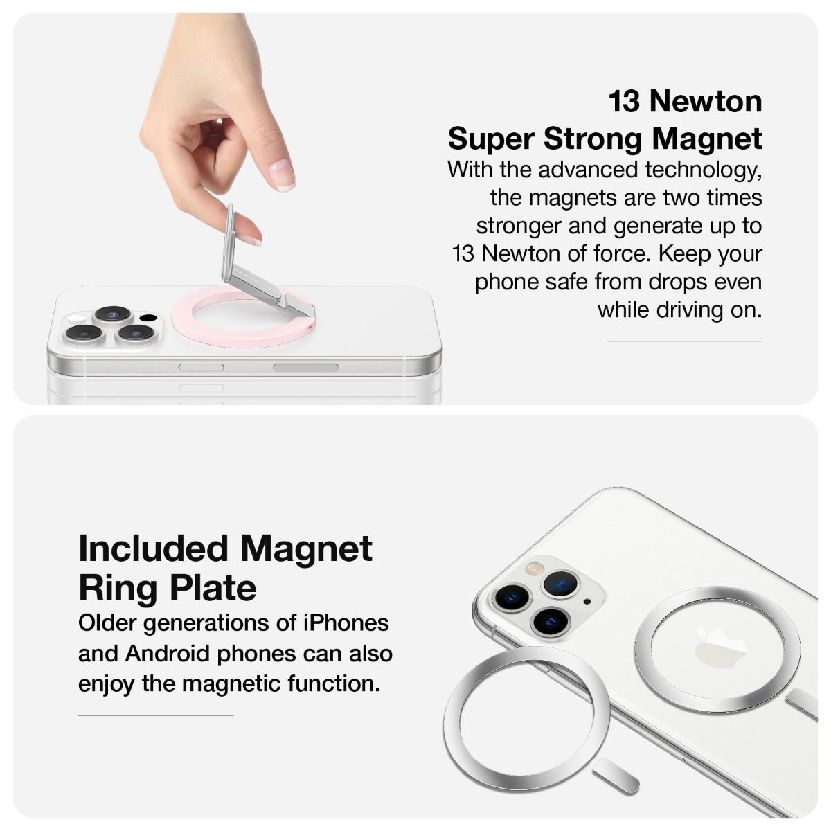 AMAZINGTHING Titan Phone Grip (MagSafe Compatible) - Titan Gray