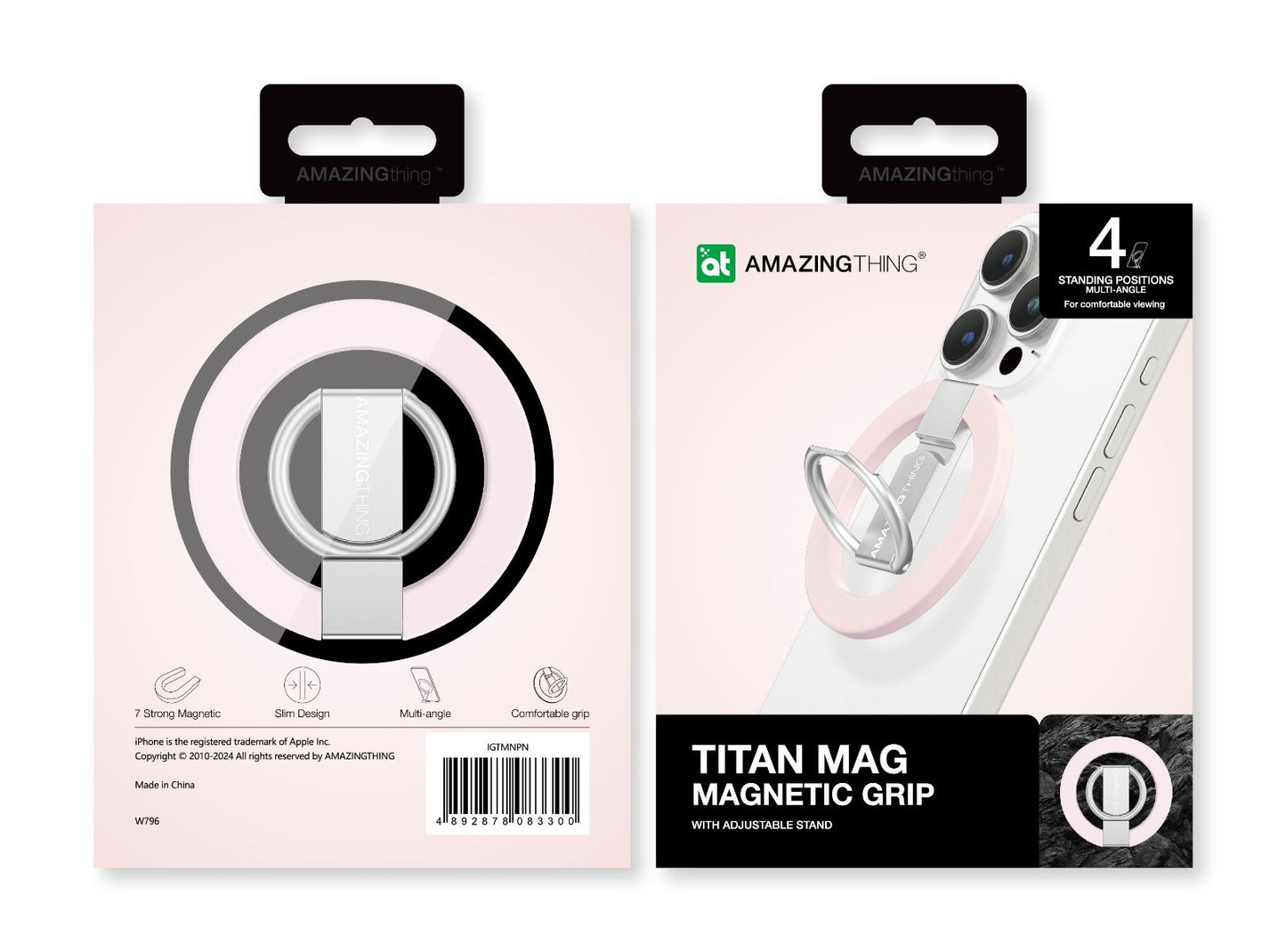 AMAZINGTHING Titan Phone Grip (MagSafe Compatible) - Titan Gray