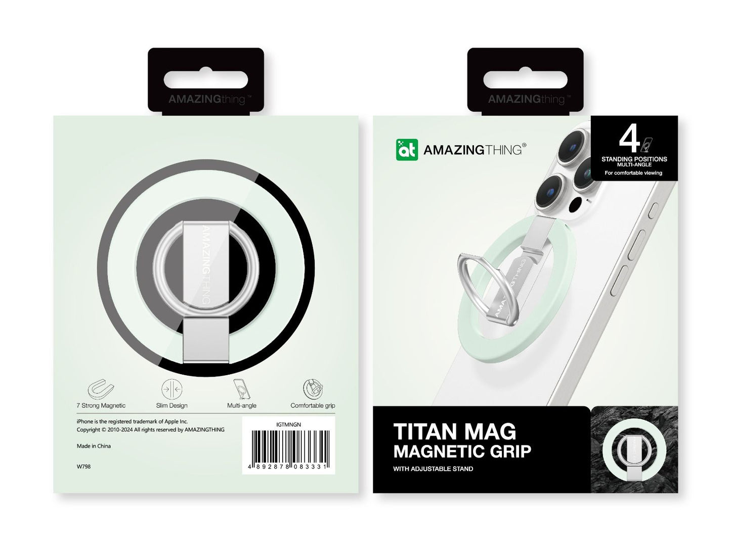 AMAZINGTHING Titan Phone Grip (MagSafe Compatible) - Titan Green