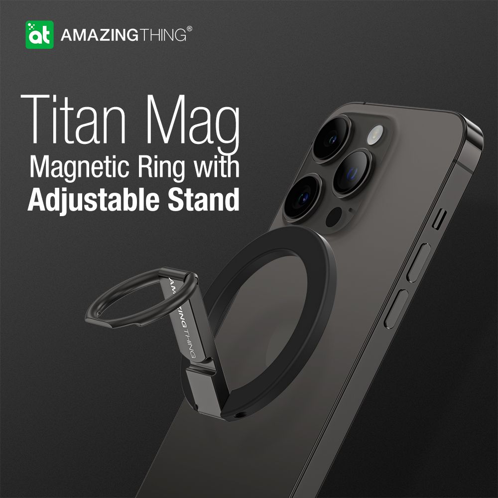 AMAZINGTHING Titan Phone Grip (MagSafe Compatible) - Black