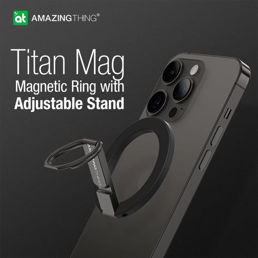 AMAZINGTHING Titan Phone Grip (MagSafe Compatible) - Black
