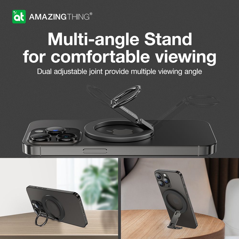 AMAZINGTHING Titan Phone Grip (MagSafe Compatible) - Black
