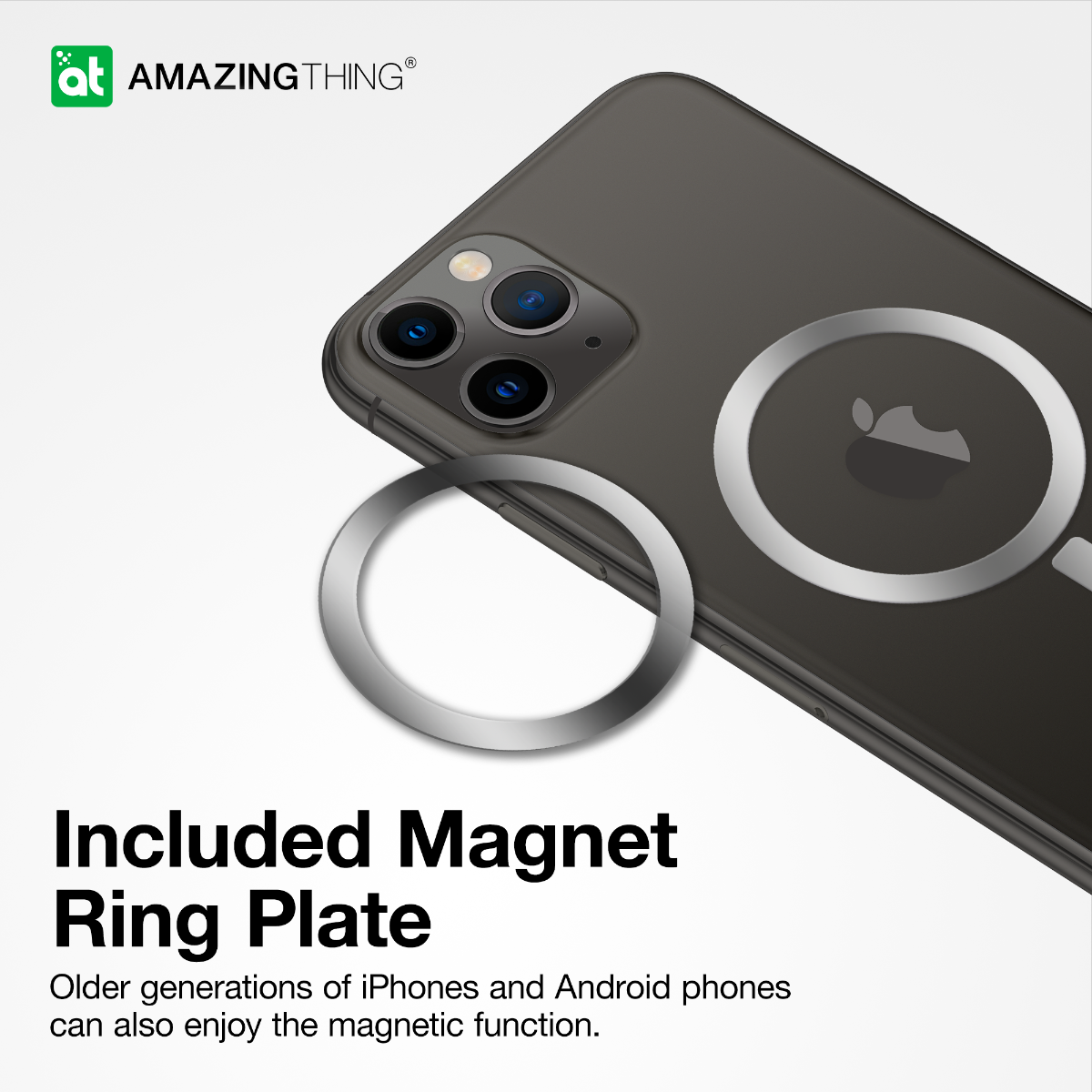 AMAZINGTHING Titan Phone Grip (MagSafe Compatible) - Black