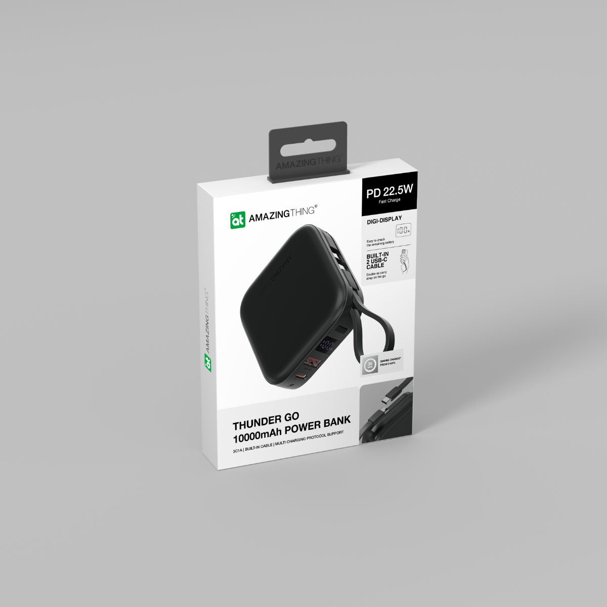 AMAZINGTHING THUNDER GO 10000mAh Power Bank - Black
