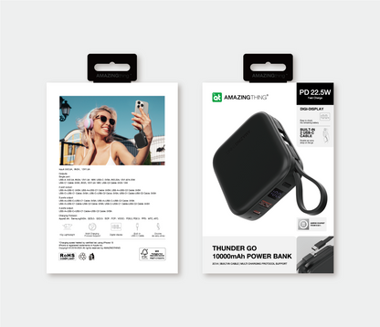 AMAZINGTHING THUNDER GO 10000mAh Power Bank - Black
