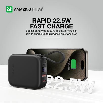 AMAZINGTHING THUNDER GO 10000mAh Power Bank - Black