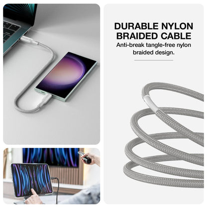 AMAZINGTHING 120cm Thunder Pro 240W C to C USB 3.2 Gen2 Cable - Titan Gray